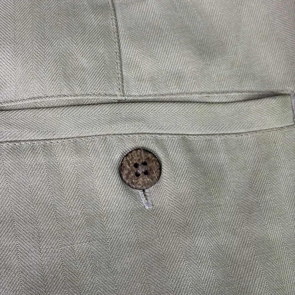 TOMMY BAHAMA 100% Silk Pants Mens Size 34 X 28 Relax Beige Trousers Pleated